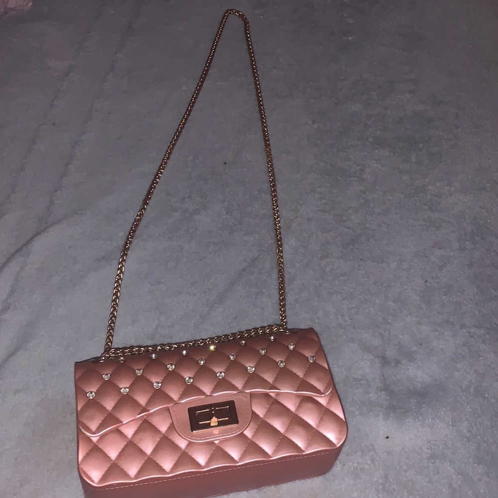 plastic Rhinestones dressy purse